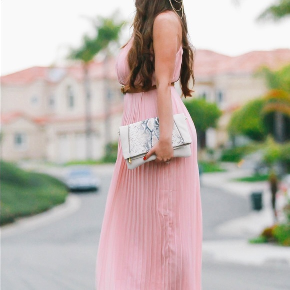 Dresses Blush Pink Pleated Maxi Dress Poshmark